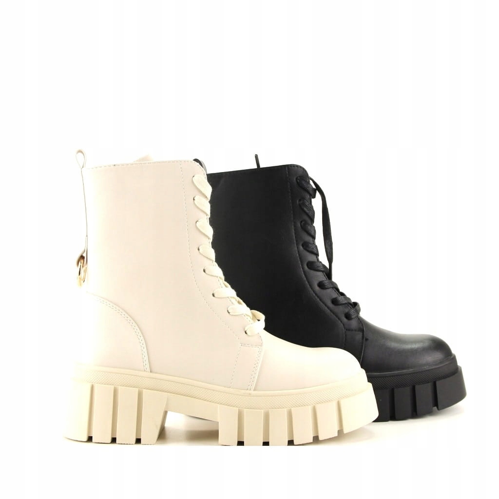 iBUTY GLANY WORKERY NA GRUBEJ SERGIO 815 BEŻOWE 39 Rozmiar 39