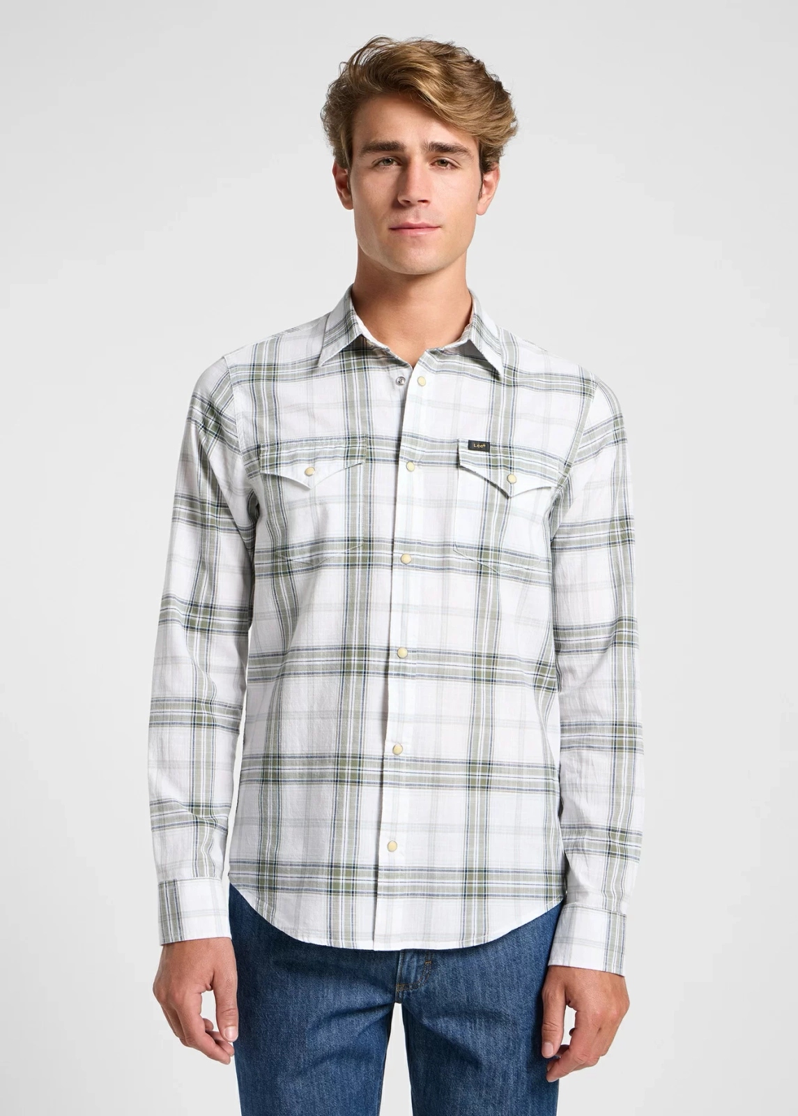 Pánská košile Lee Clean Western Shirt Mercantile Brig 112363912 M