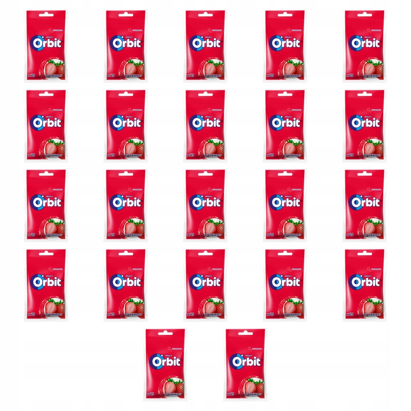 Orbit Strawberry Žvýkačka bez cukru 29 g (21 dražé) X22