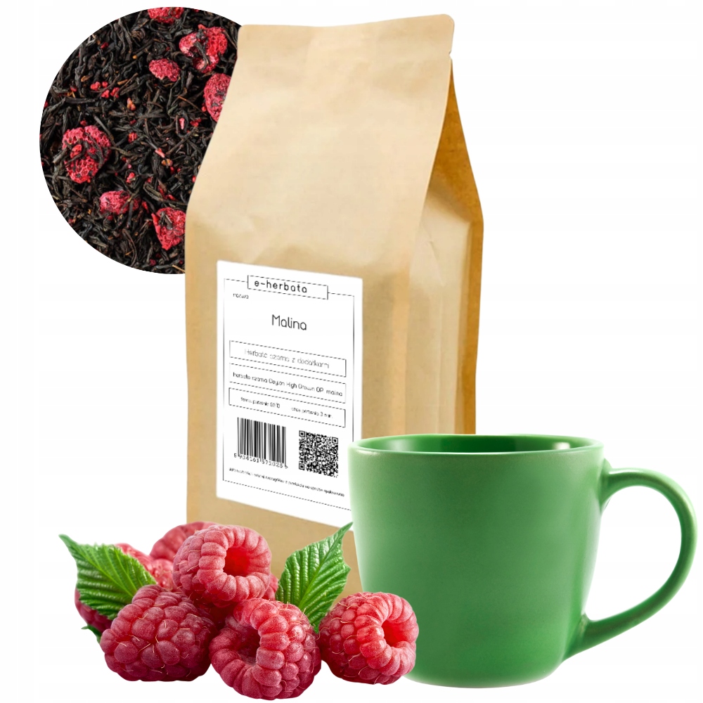 Herbata Czarna Liściasta Ceylon High Grown Malina Sri Lanka 500G