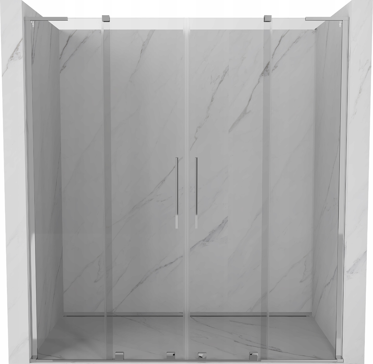 Mexen Velar Duo sprchové dveře posuvné 170 cm, chrom/transparent