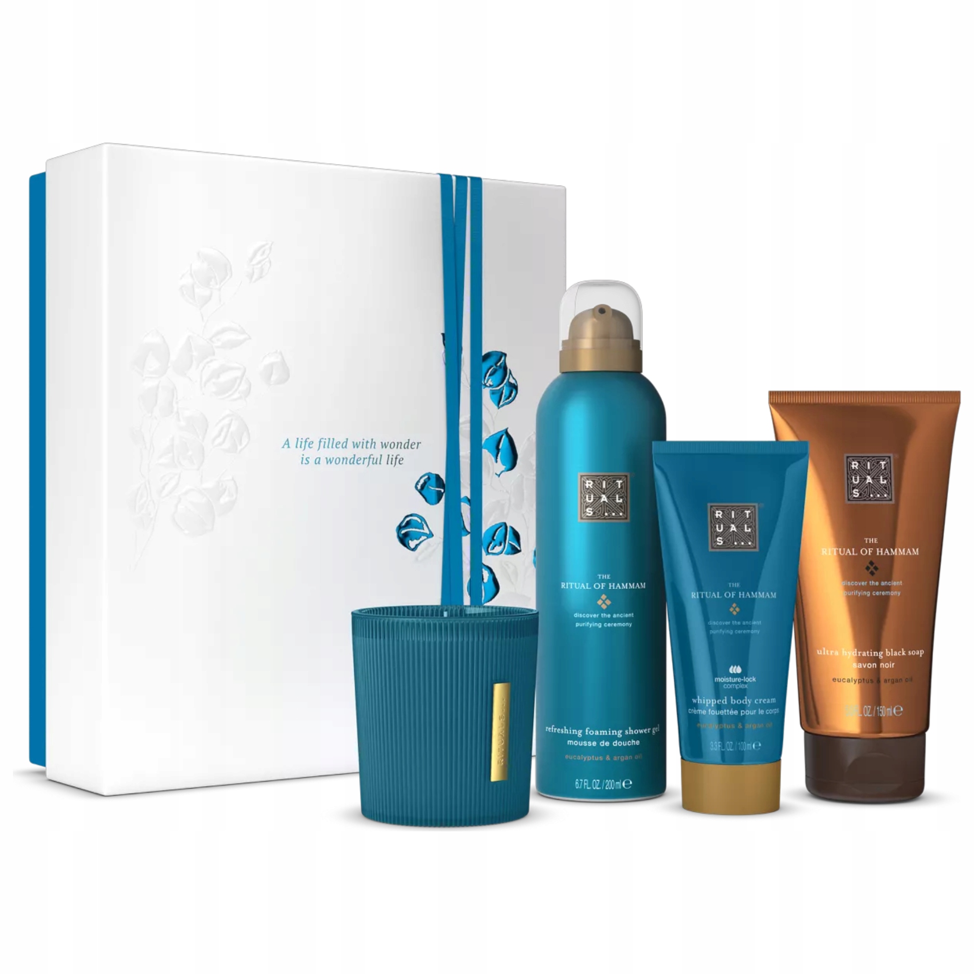 Rituals Hammam Cosmetics Set Krémová pěnová mýdlová svíčka dárek pro ni