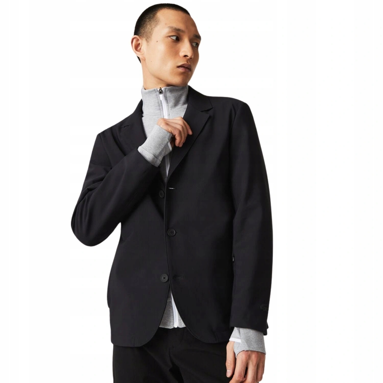 Sako sako Lacoste Regular Fit černé obchodní elegantní vel.