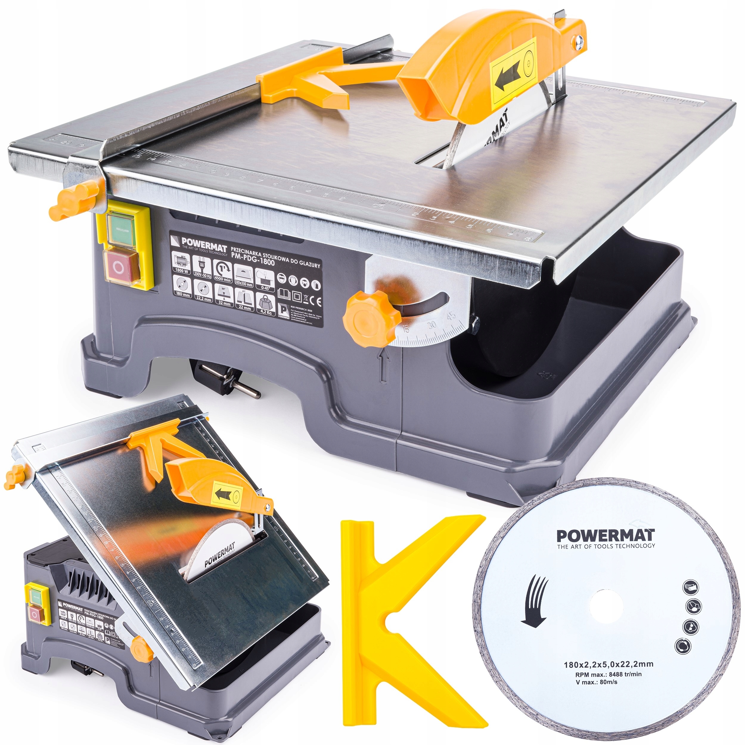 PRZECINARKA DO GLAZURY PŁYTEK 600MM PIŁA 1800W STOLIK