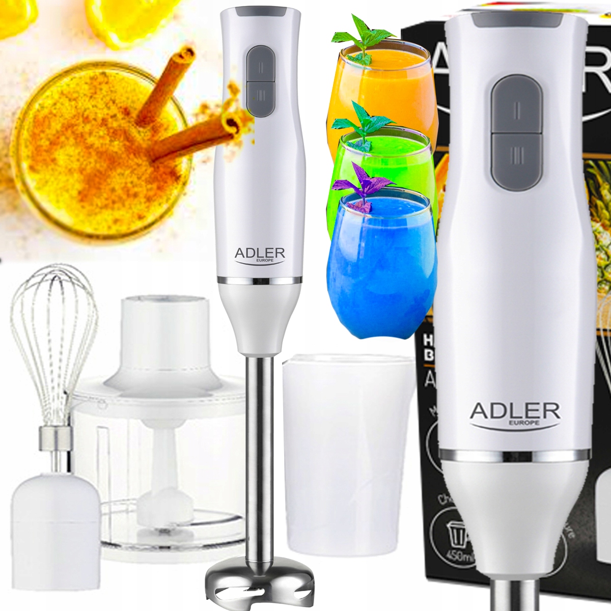 

Blender Ręczny Wielofunkcyjny Turbo 800W Zestawxxl