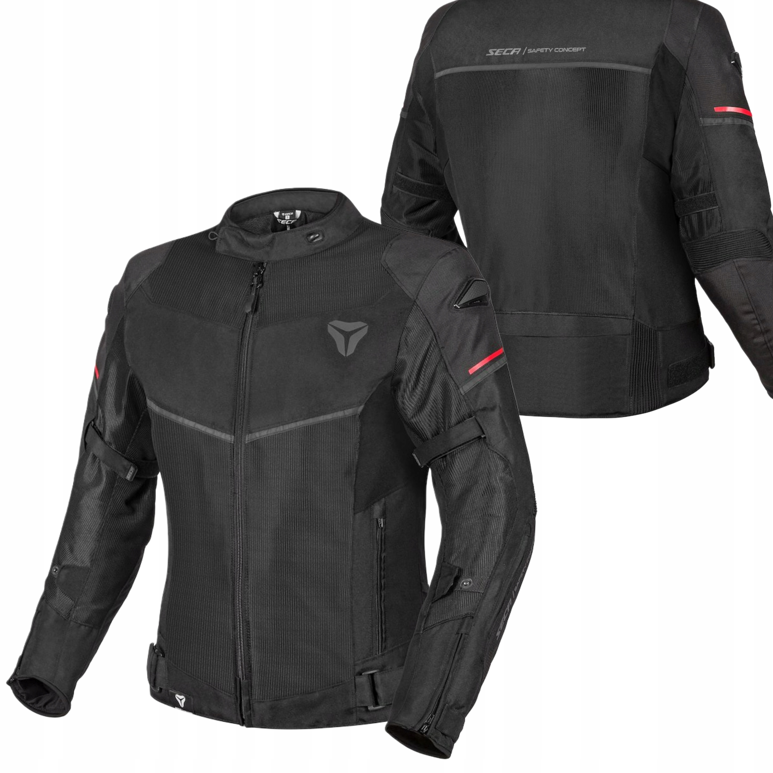 Seca Stream Evo Black Pánska textilná motocyklová bunda 3v1 Protektory L