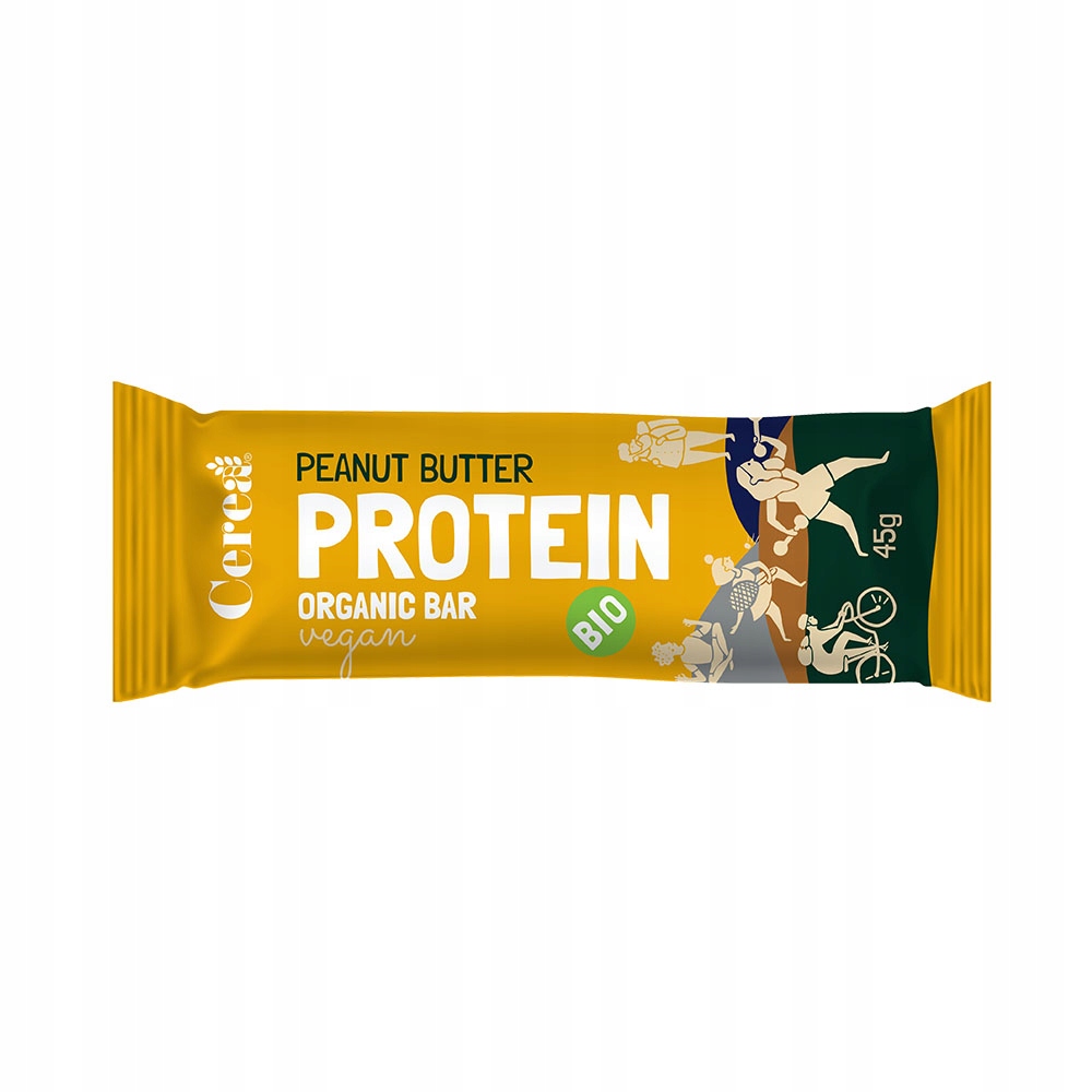 Levně Cerea Proteinová tyčinka Peanut Butter Bio 45 g Set: 16 ks