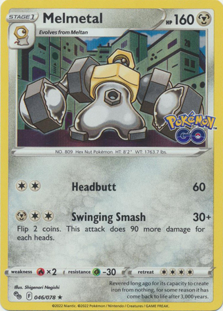 Pokemon Go 046/078 Melmetal Holo Rare
