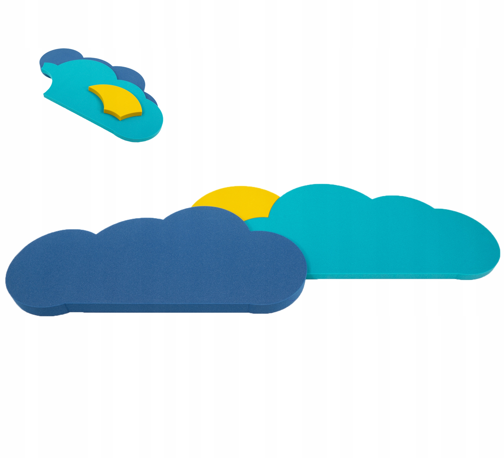 Sada akustických a dekorativních panelů Obláček Slunce pěna o tloušťce 3 cm atesty