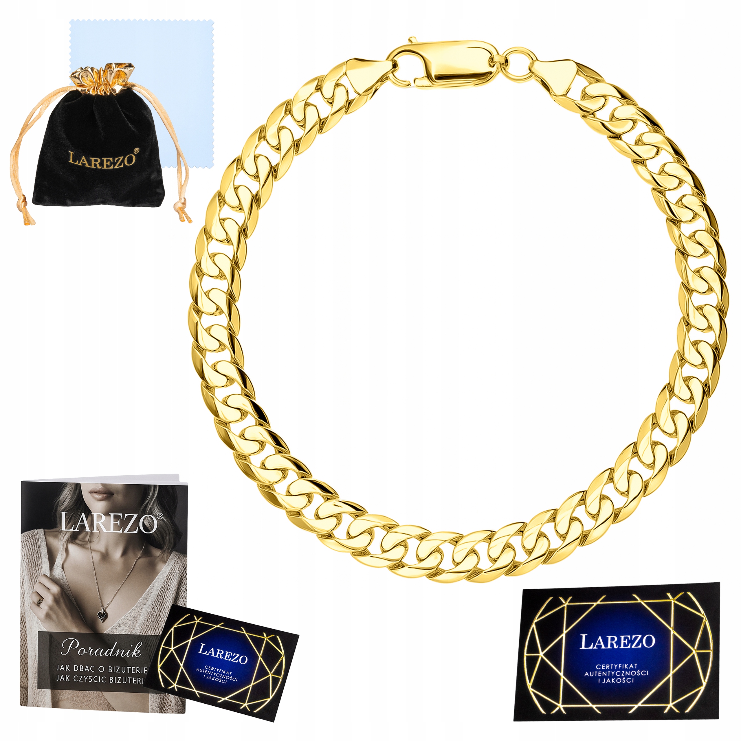 Zlatý náramek Pánská Klasická Kubánská pancířka Cuban Plná Tlustá 6 mm