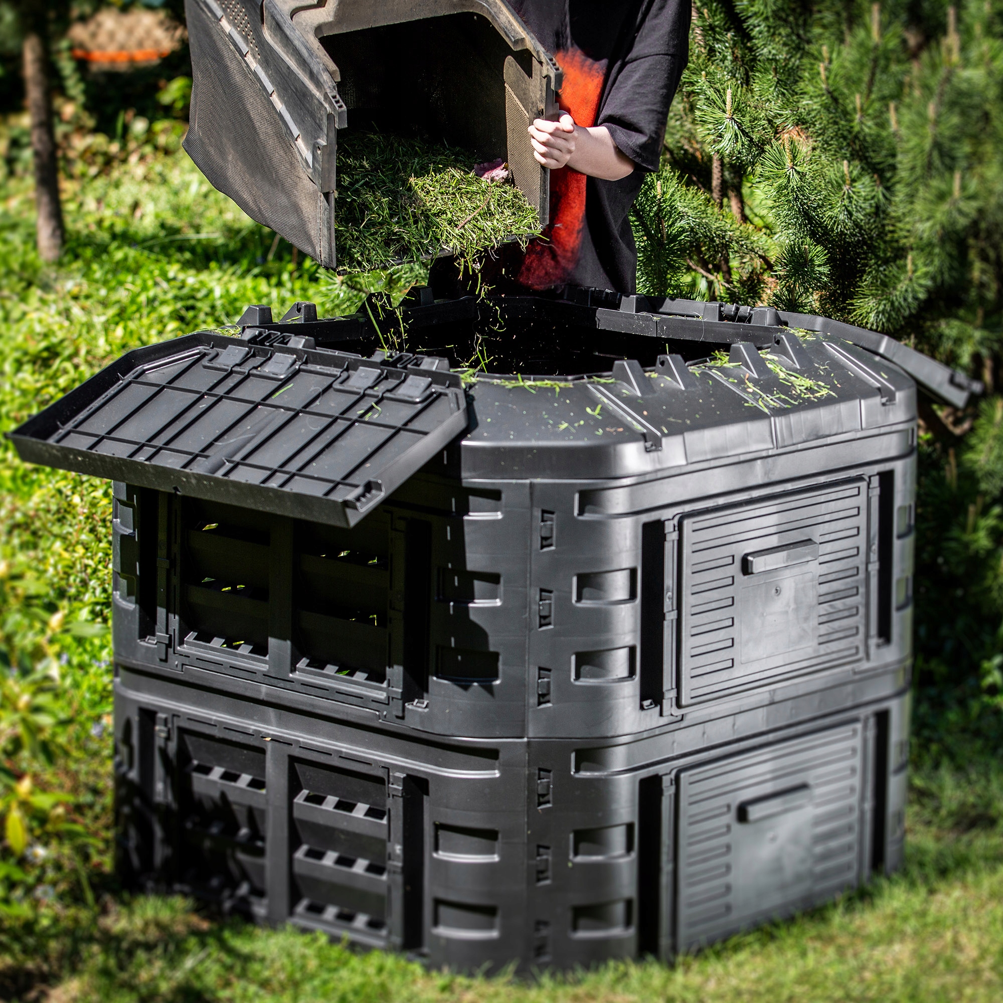 KOMPOSTOWNIK OGRODOWY MODULARNY CAŁOROCZNY 600L Pojemność 600 l