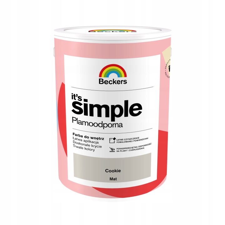 Beckers It's Simple Farba do ścian Plamoodporna Cookie 5L