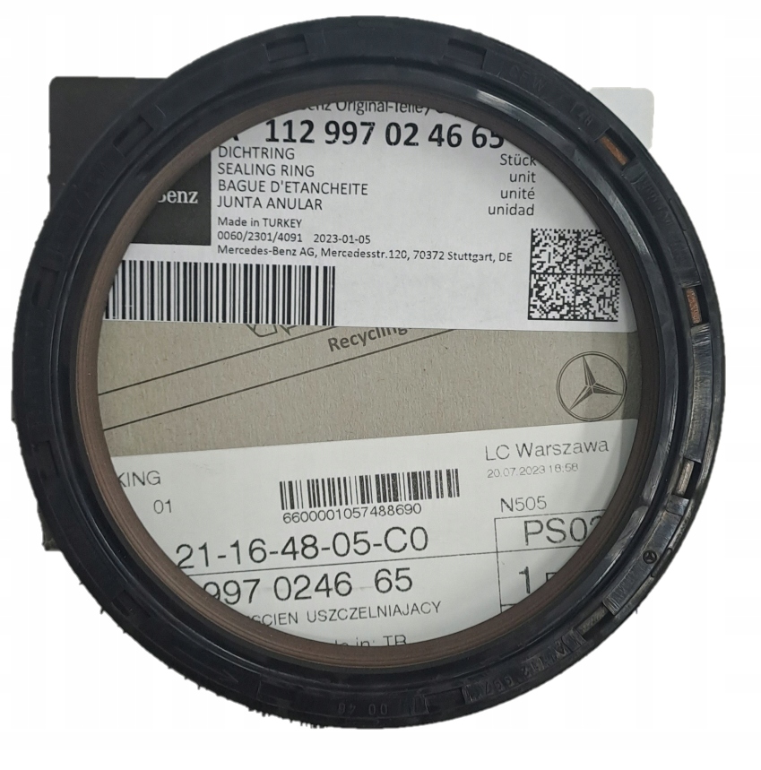 PIERŚCIEŃ USZCZELNIAJĄCY WAŁ MERCEDES WIELE MODELI
