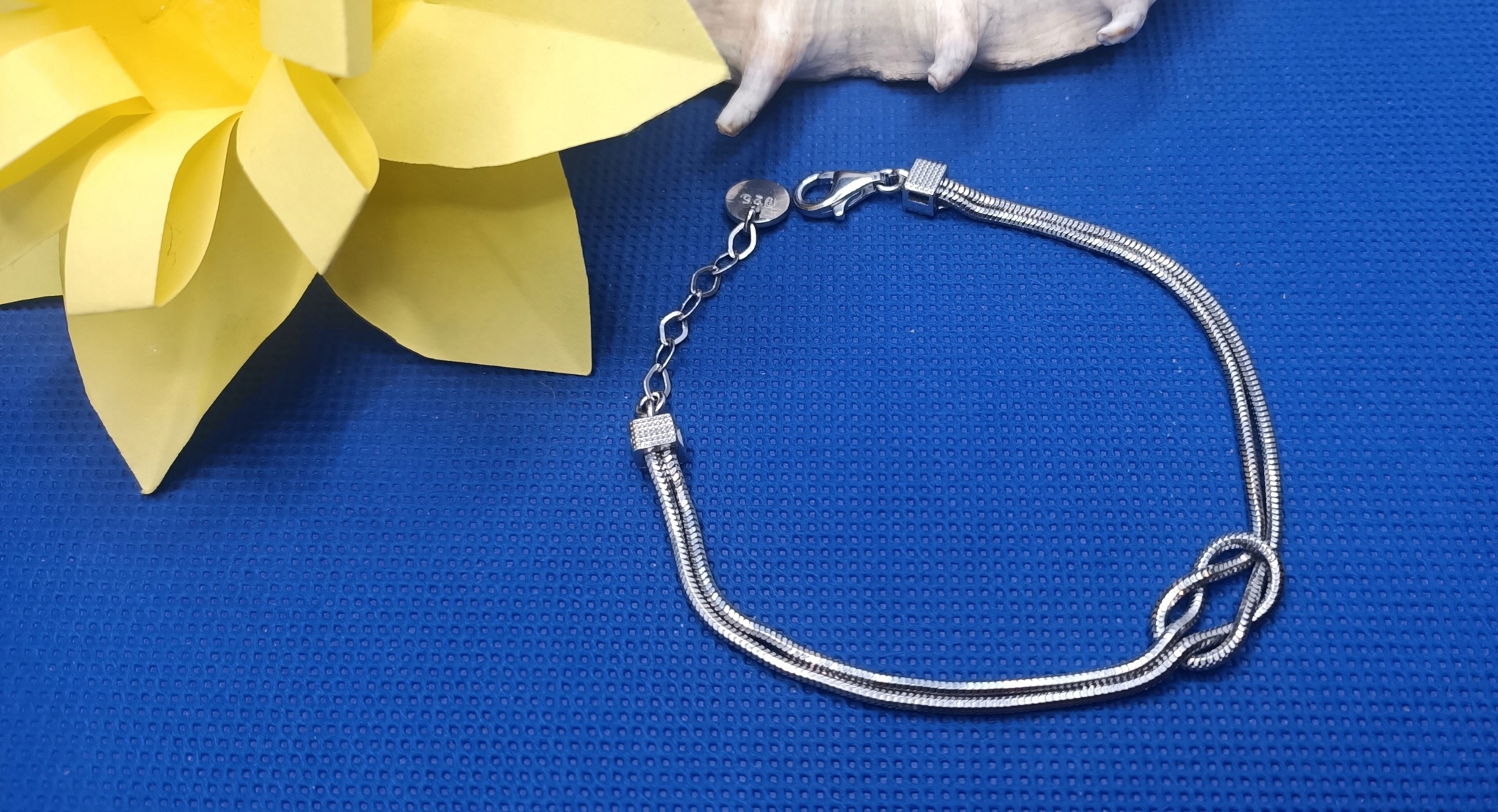 Krásný Pletený Stříbrný Náramek Nekonečno Ryzost 925