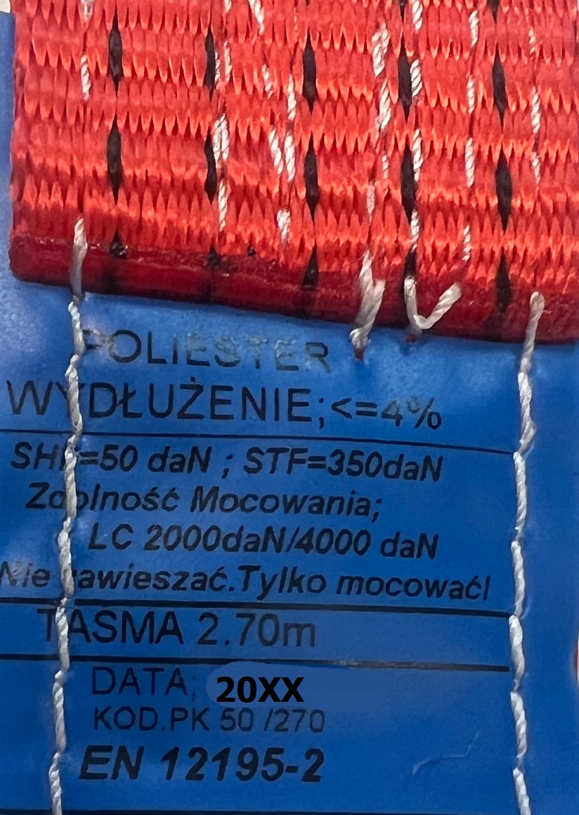 Pasy Transportowe 3M 4T 2PKT Szelka Czerwone Producent Manol