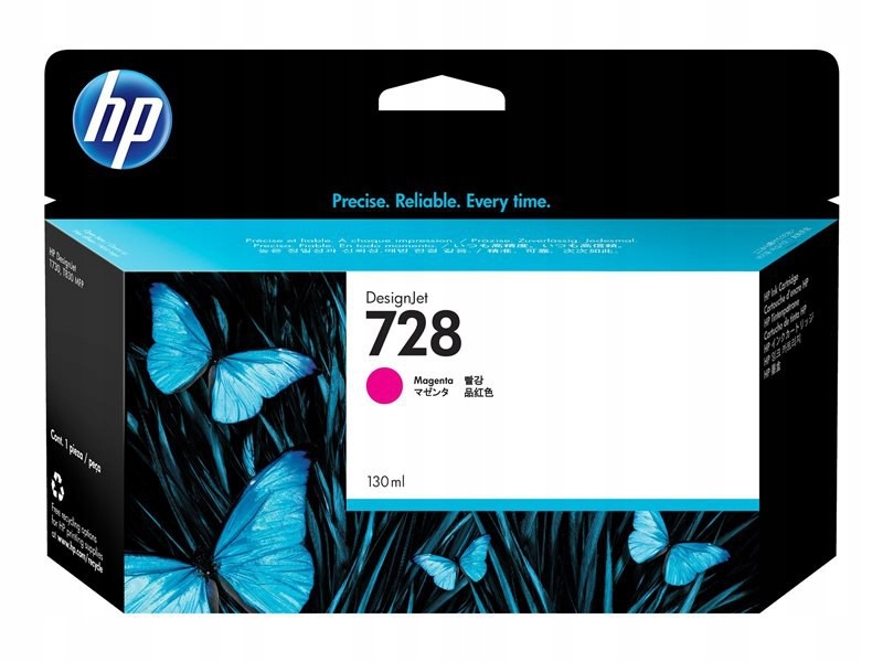 Atramentová náplň Hp 728 Magenta F9J66A130ml Hp T730 T830 2025r. Originál