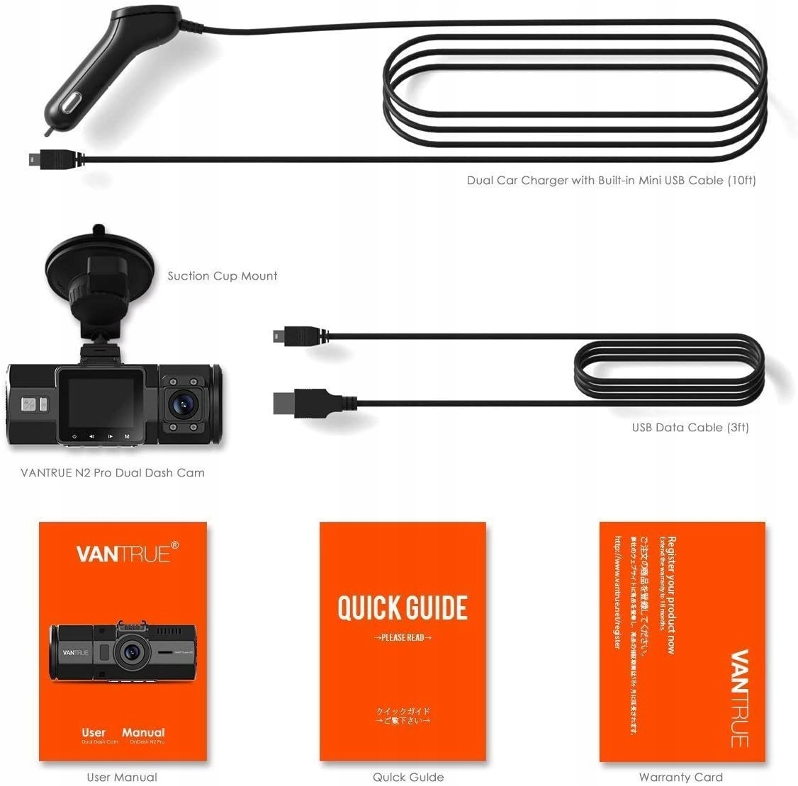 Kamera samochodowa Vantrue N2PRO Kod producenta N2Pro