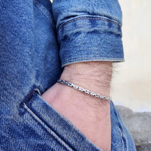 SREBRNA BRANSOLETKA SPLOT KRÓLEWSKI 21CM PRÓBA 925 Marka Golden Celebrity