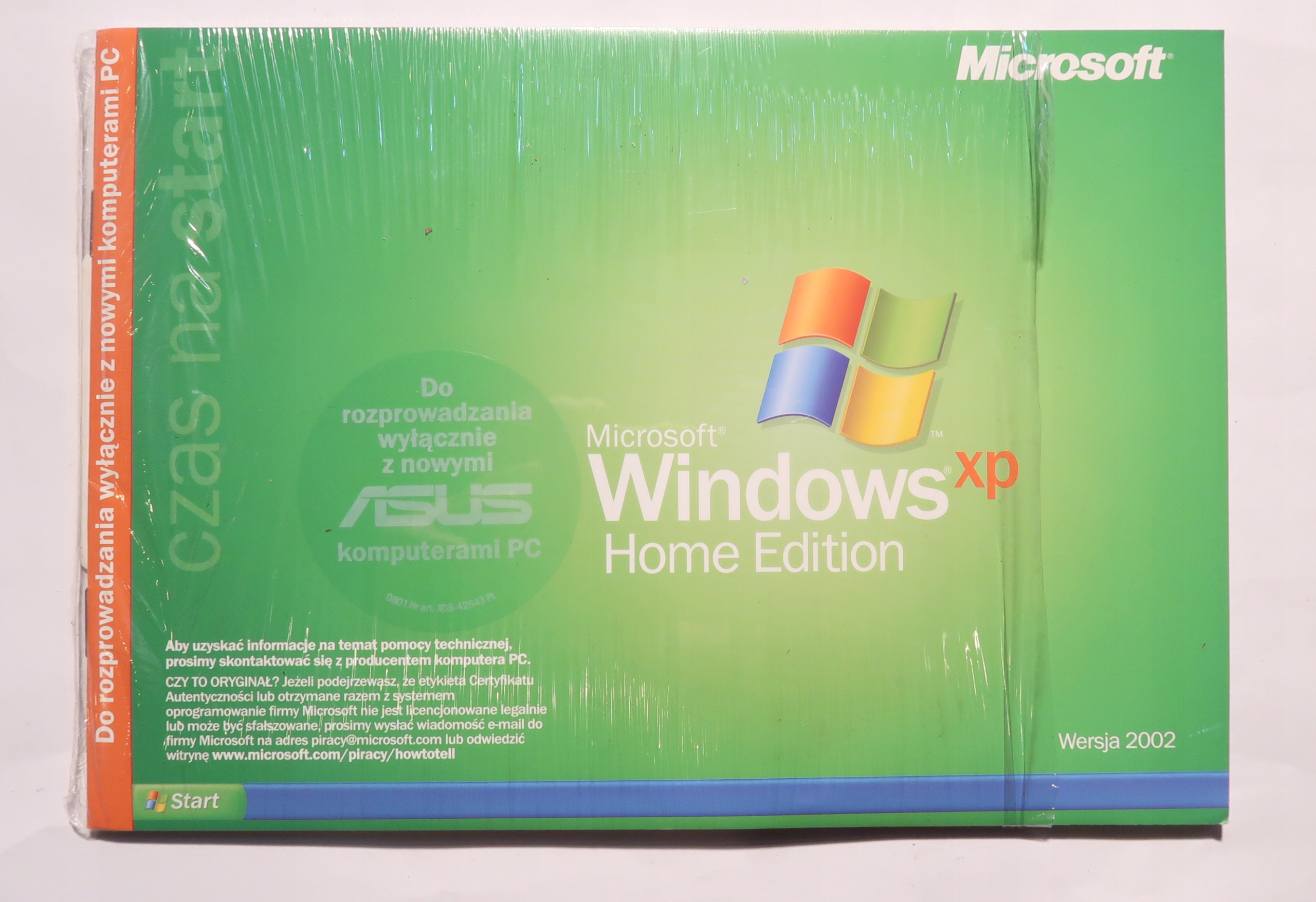 Książka Windows XP Home Edition 2002 + gratis Nero, Recovery ASUSTeK