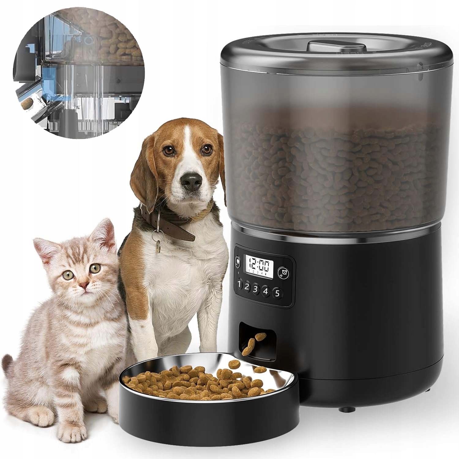 Levně Automatický Inteligentní Dávkovač Krmiva Pro Psa Kočku Nádoba 4L