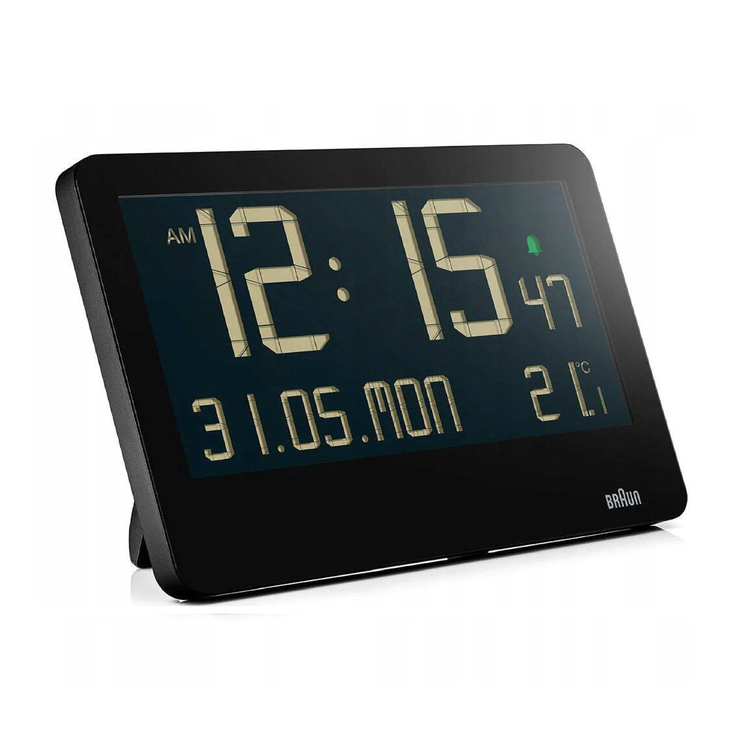 Čierny Budík Braun BC14B Alarm Budík Zdriemne Teplota