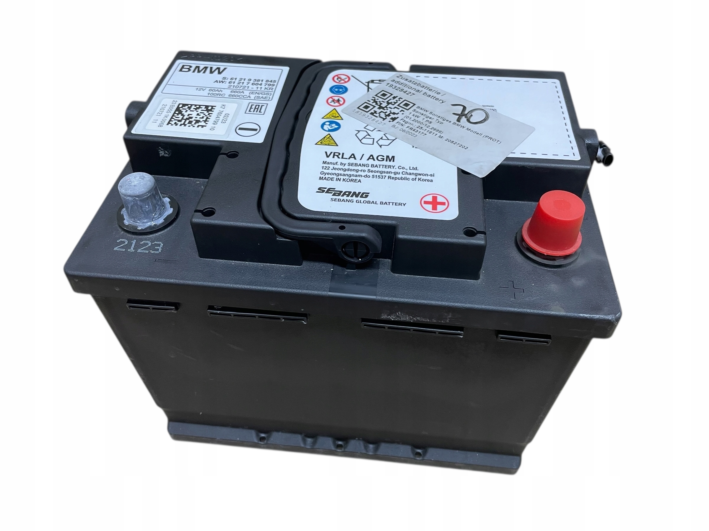 AKUMULATOR AGM START-STOP 12V 60AH 660AH BMW 2023R Original
