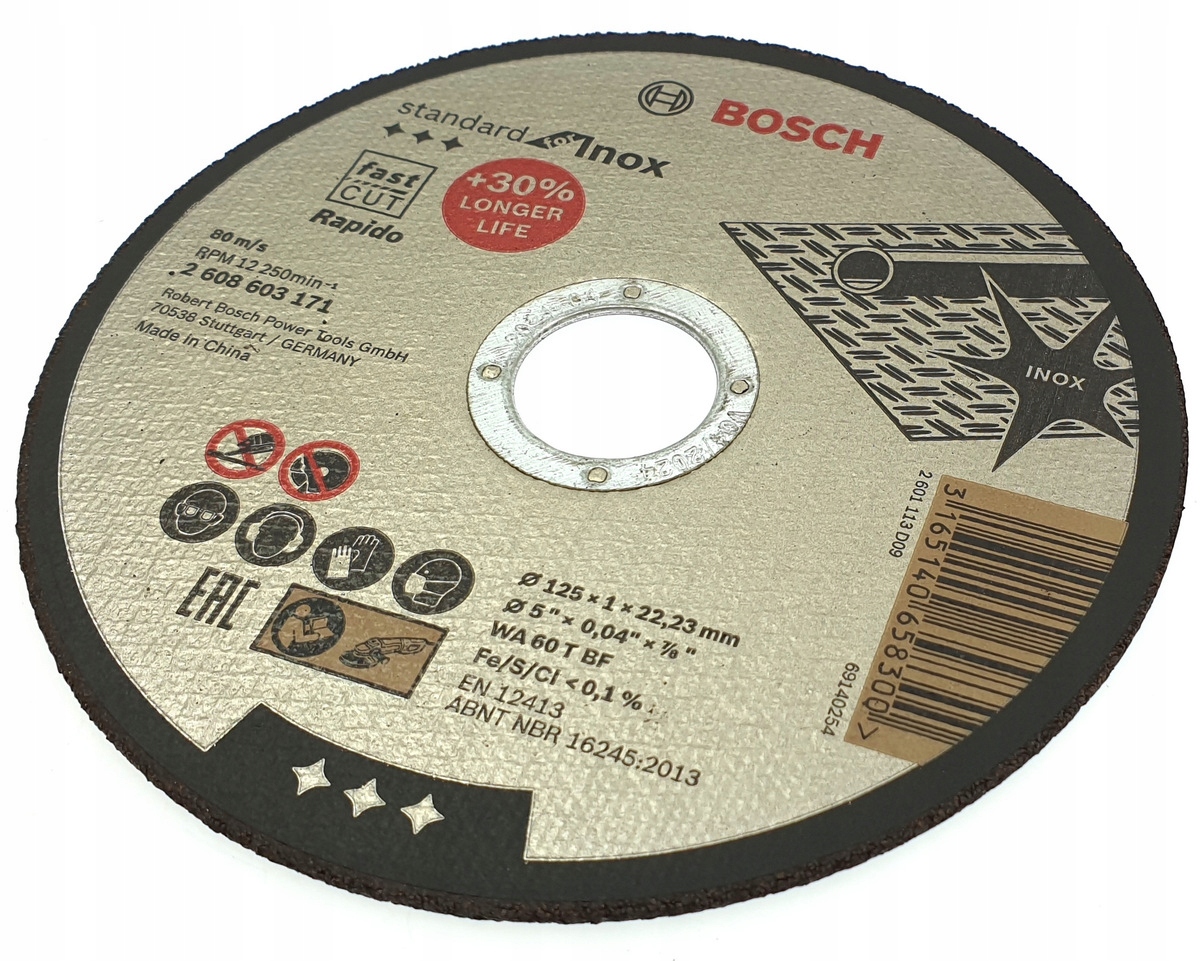 BOSCH TARCZA DO CIĘCIA METALU RAPIDO INOX 125x1,0 Marka Bosch