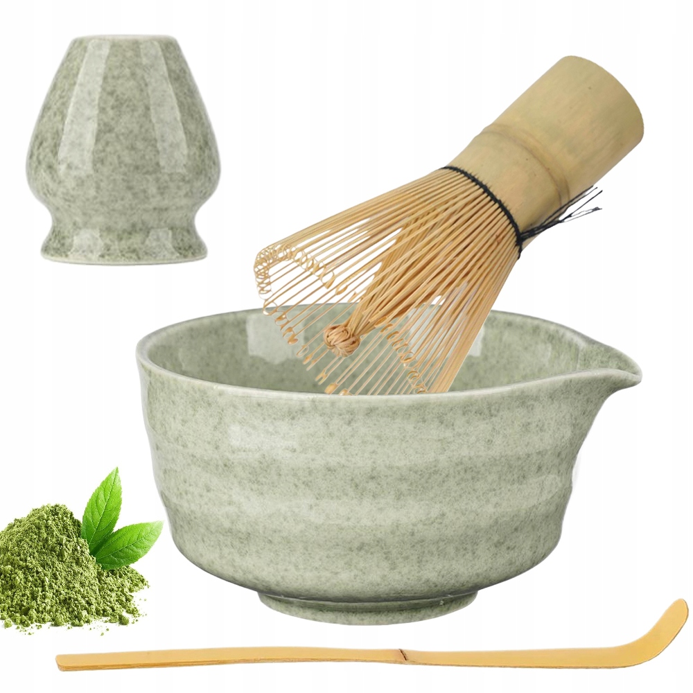 Zestaw Bambusowych Łyżeczek Do Herbaty I Akcesoriów Do Matchy 4-CZĘŚCIOWY