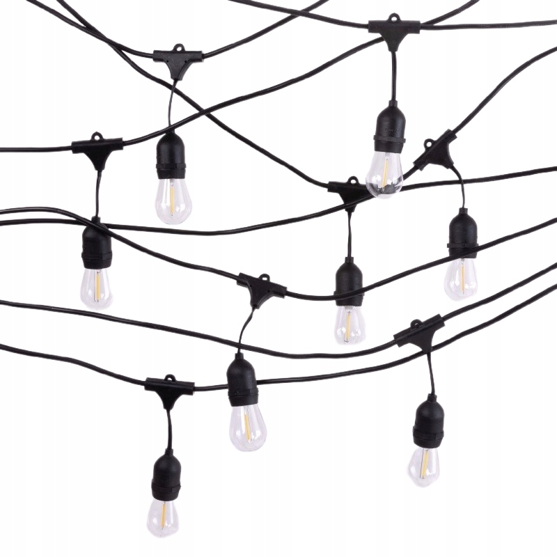 Zahradní světelná girlanda 10 metrů, 10 žárovek