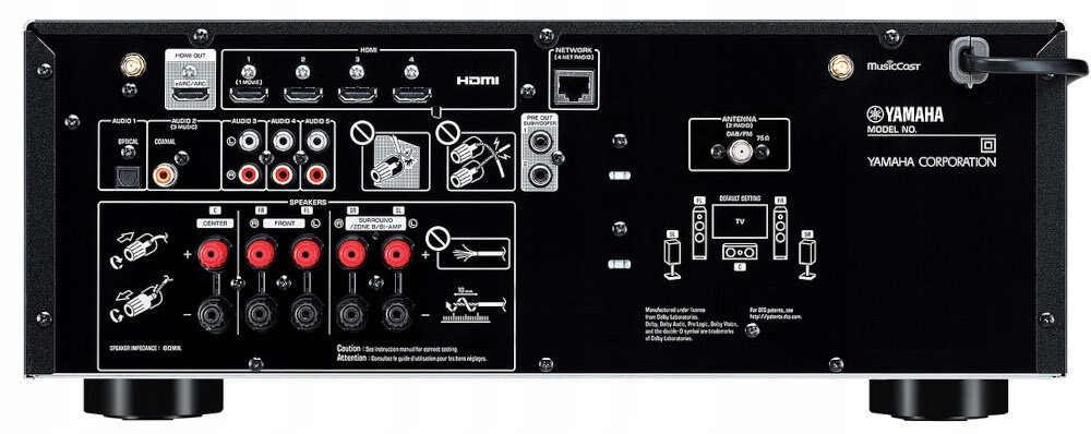 Amplituner YAMAHA RX-V4A + PURE ACOUSTICS Nova 6 Czarny Kod producenta RX-V4A