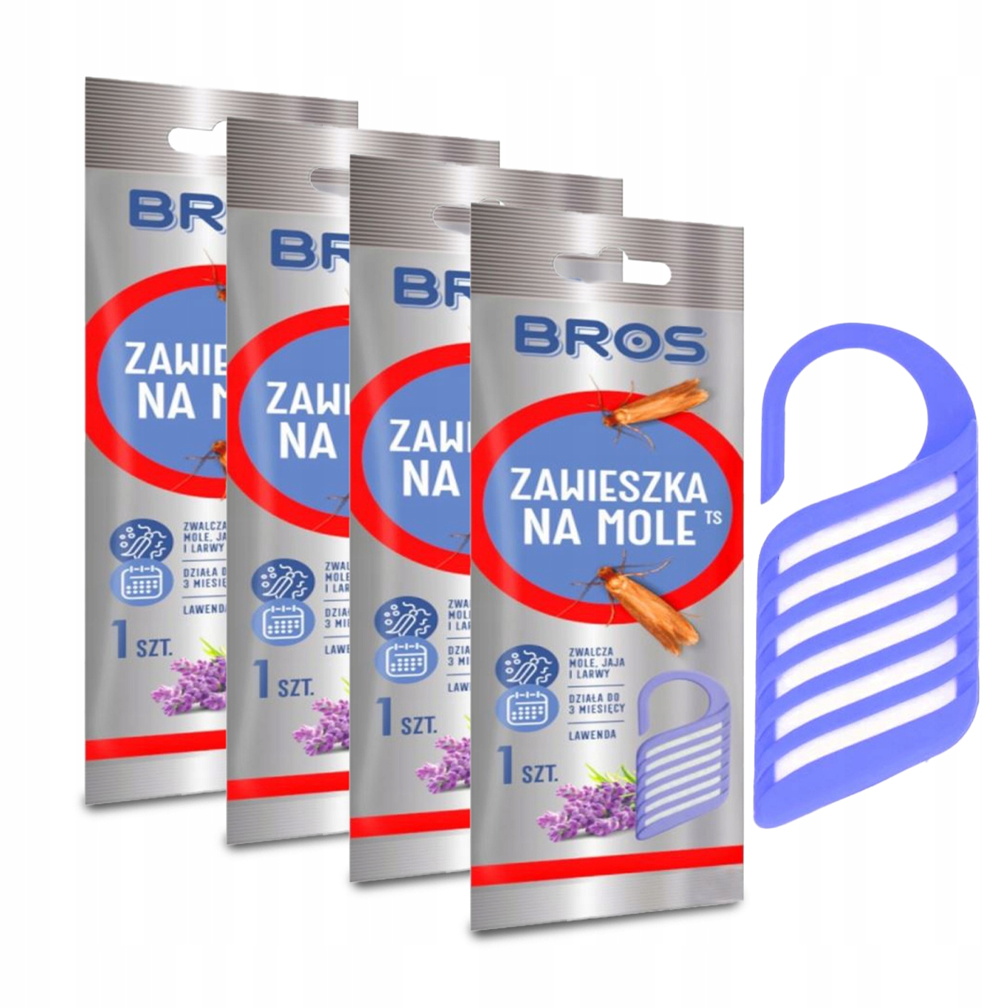 

Bros Zawieszka lawendowa na mole odzieżowe 4szt