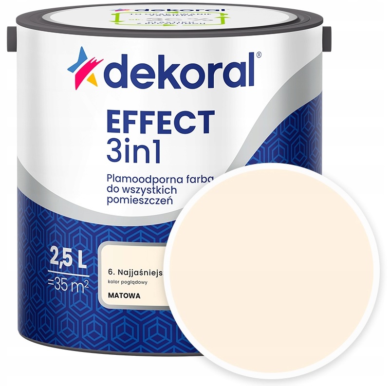 Dekoral Effect 3W1 Najjaśniejszy Beż 6 2.5L