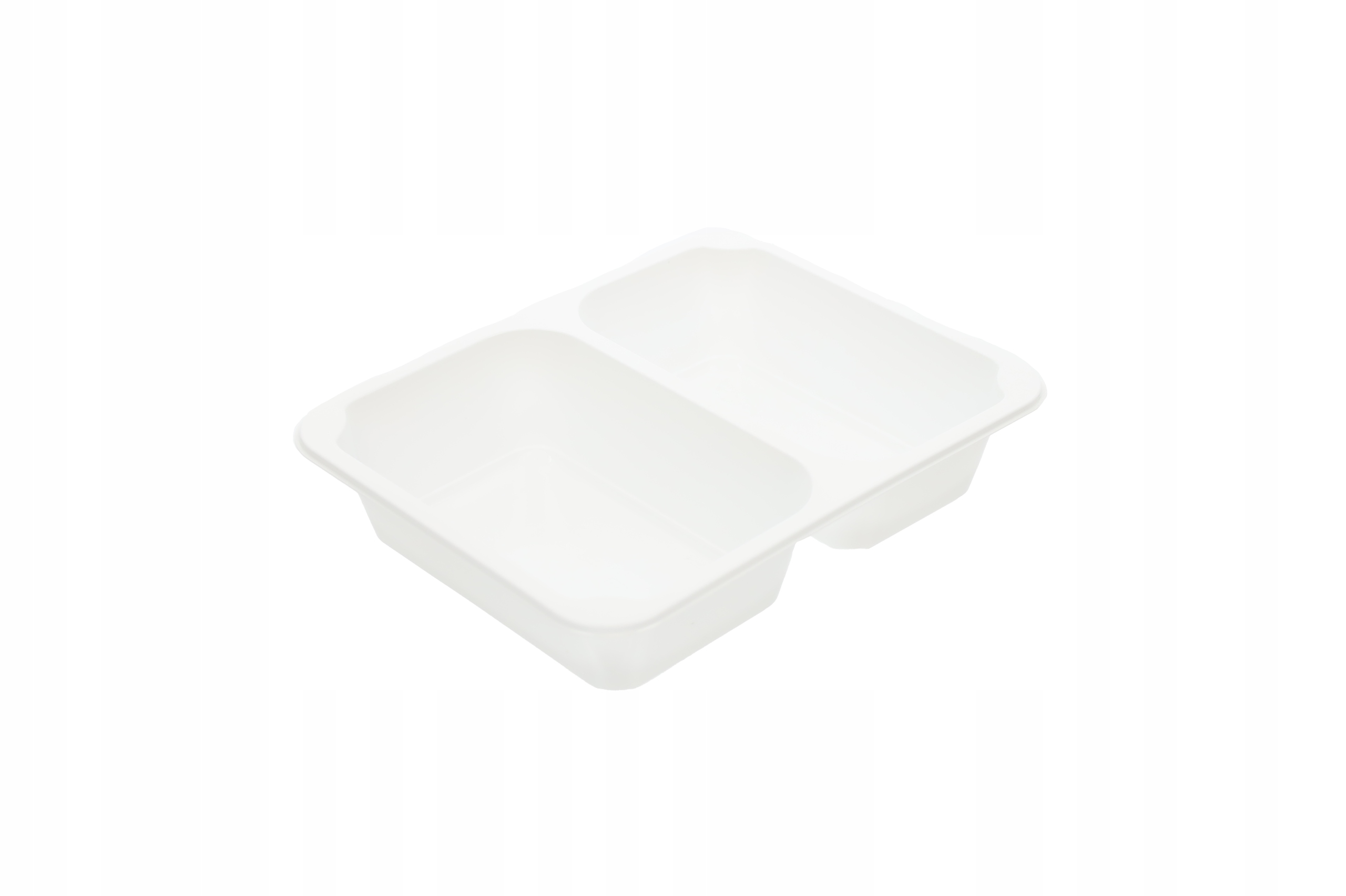 Pojemniki plastikowe obiadowe białe 2-dzielne 227x178x50mm - 50szt. EAN (GTIN) 5901764713326