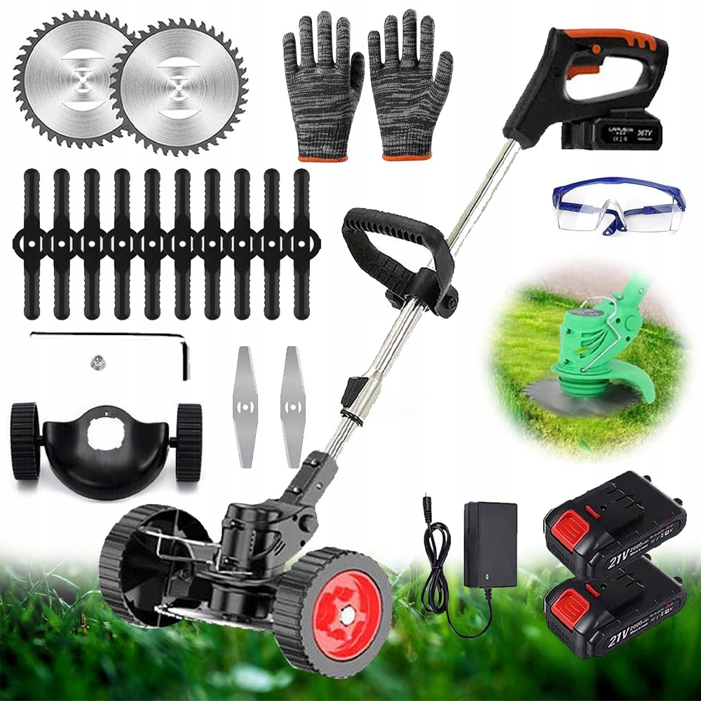 Aku Vyžínač Vyžínač Křovinořez Sekačka Na Trávu 2X Akumulátorová Trávy
