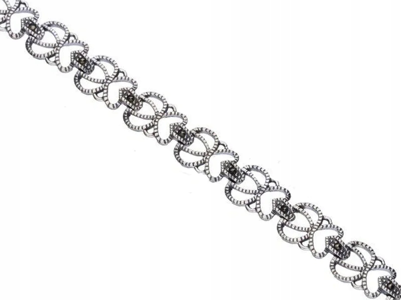 Stříbrný náramek 925 ažurový markýz 9,50 g, elegantní vzor jako dárek