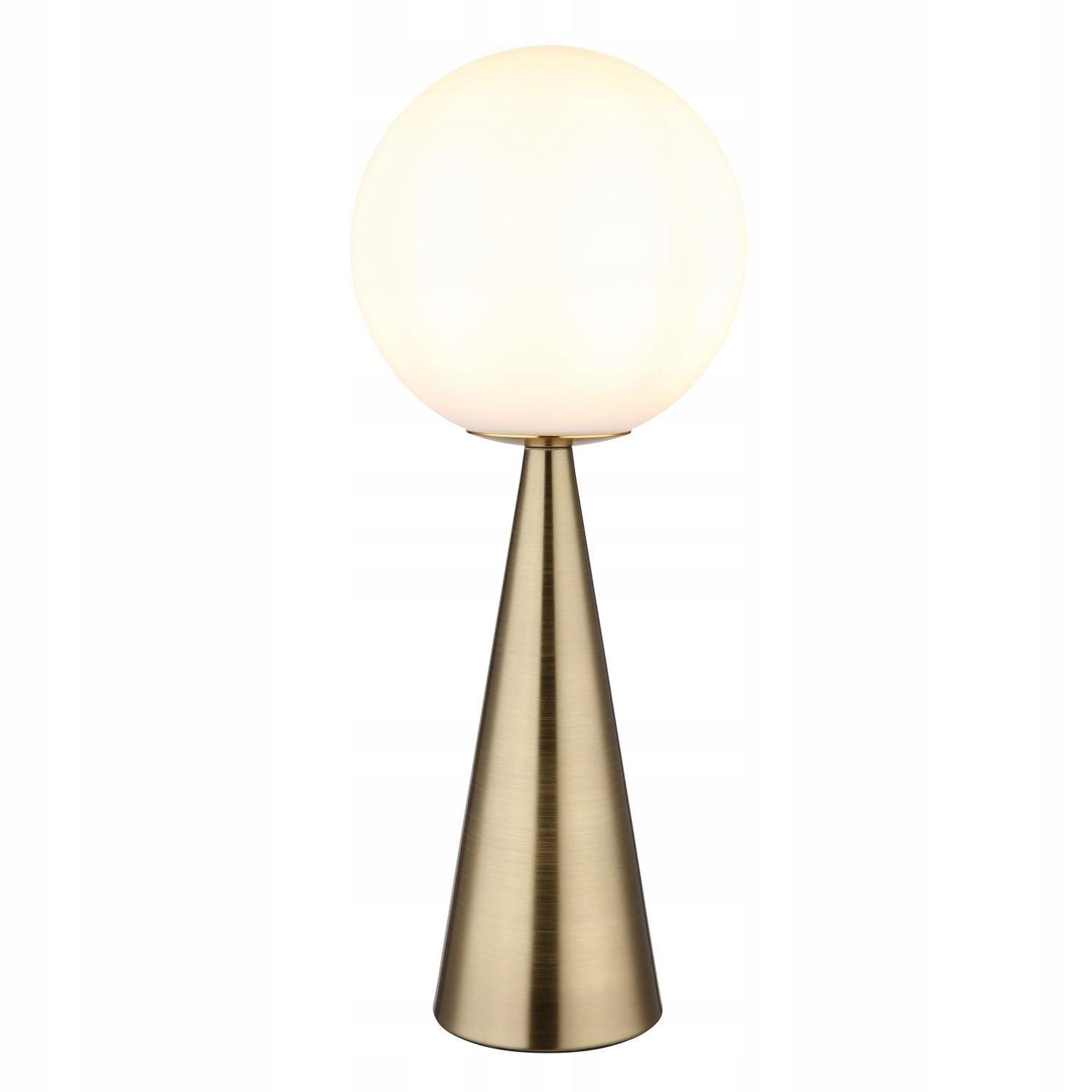 Mosadzná stolová lampa Pinpal Globo s bielym tienidlom E27 40W