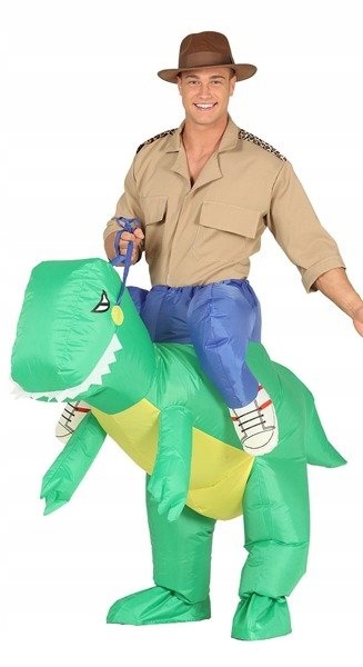 Kostým Nafukovací Dinosaurus Zelený Dinosaur
