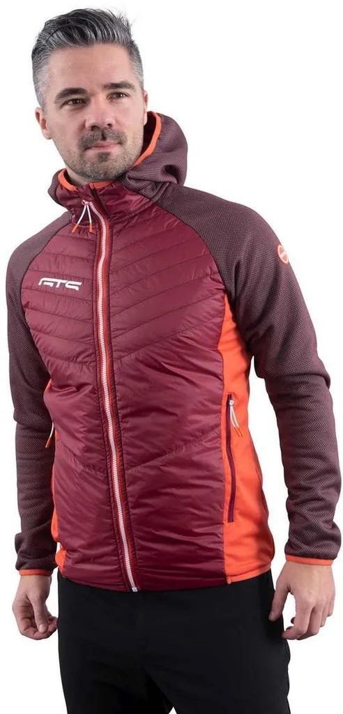 Gts 404022M pánská zateplená hybridní bunda s kapucí, Bordo velikost 48/M
