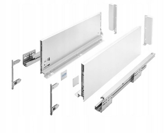 Szuflada Gtv Axis Pro Wysoka L550 H167 Biała Cichy Domyk Pełen Wysuw