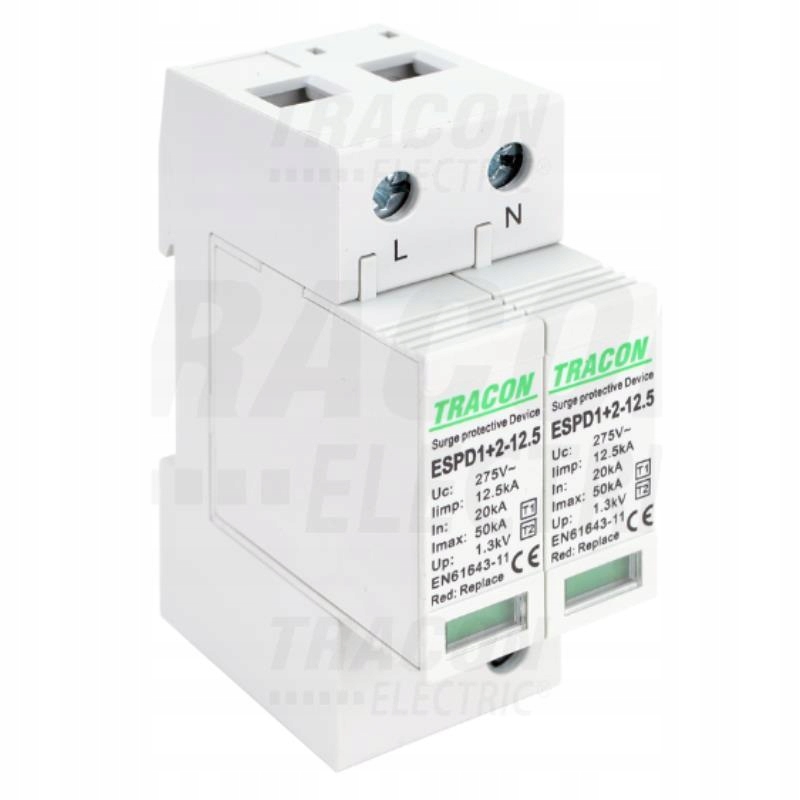 Omezovač přepětí T1+T2 Ac vyměnitelné vložky ESPD1+2-12.5-2P