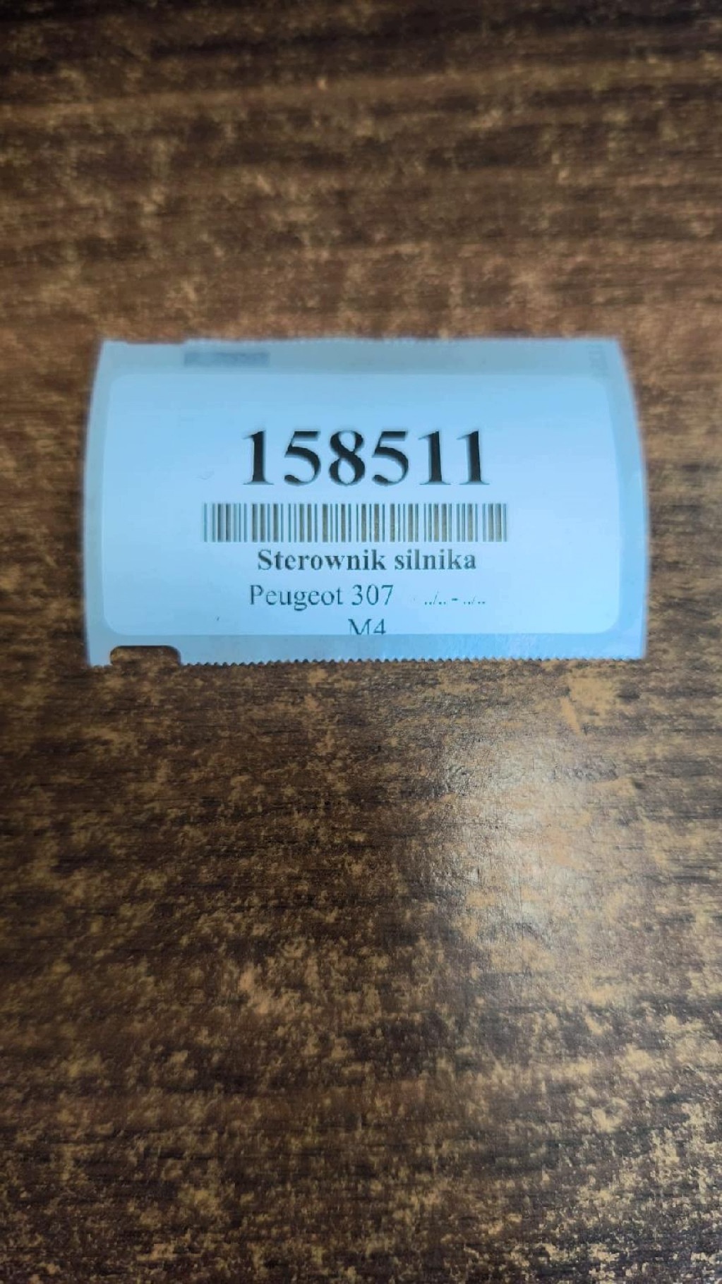 PEUGEOT 307 control unit of the engine 9655474580