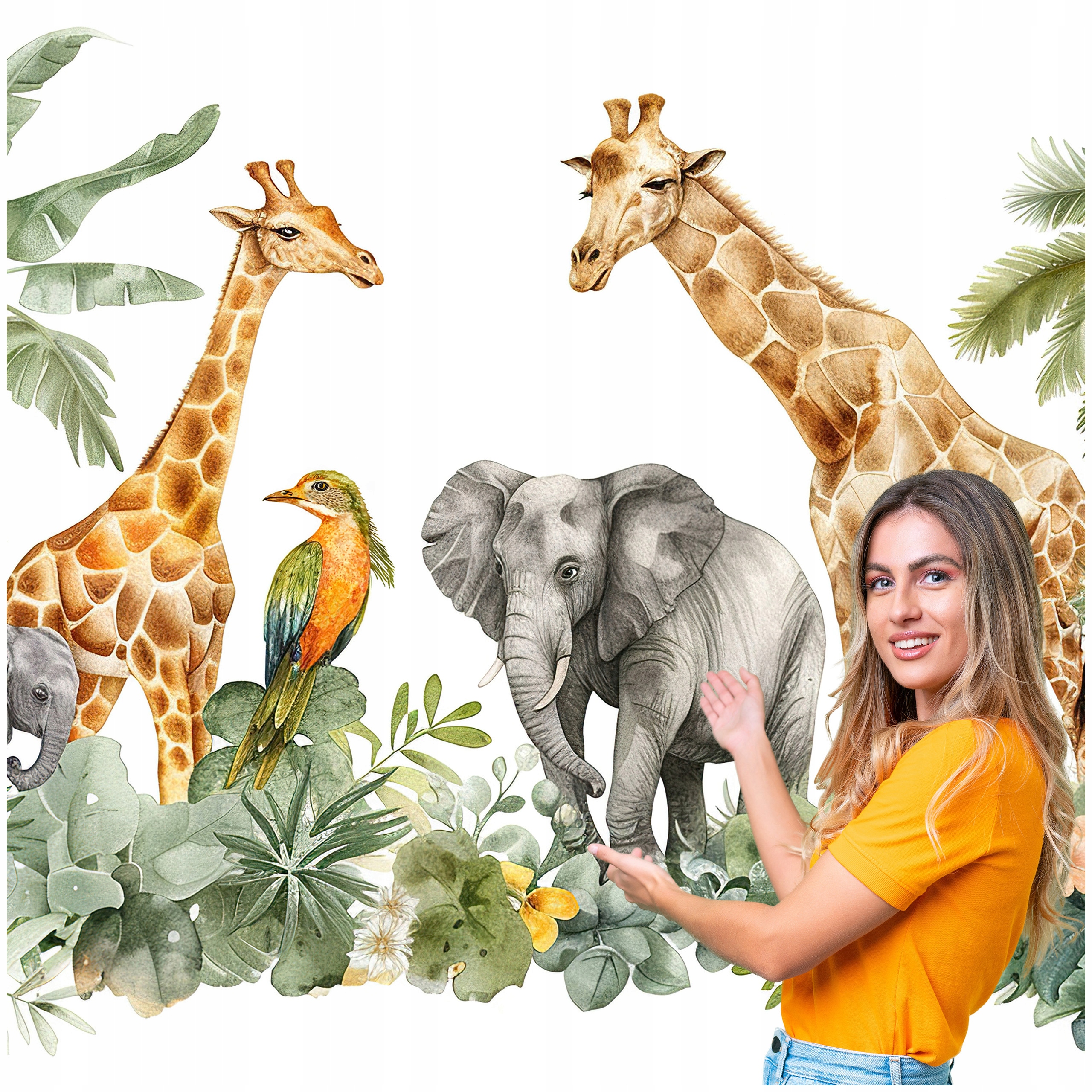 Fototapeta Pre Deti džungľa safari divoké zvieratá 294x260 DS03W