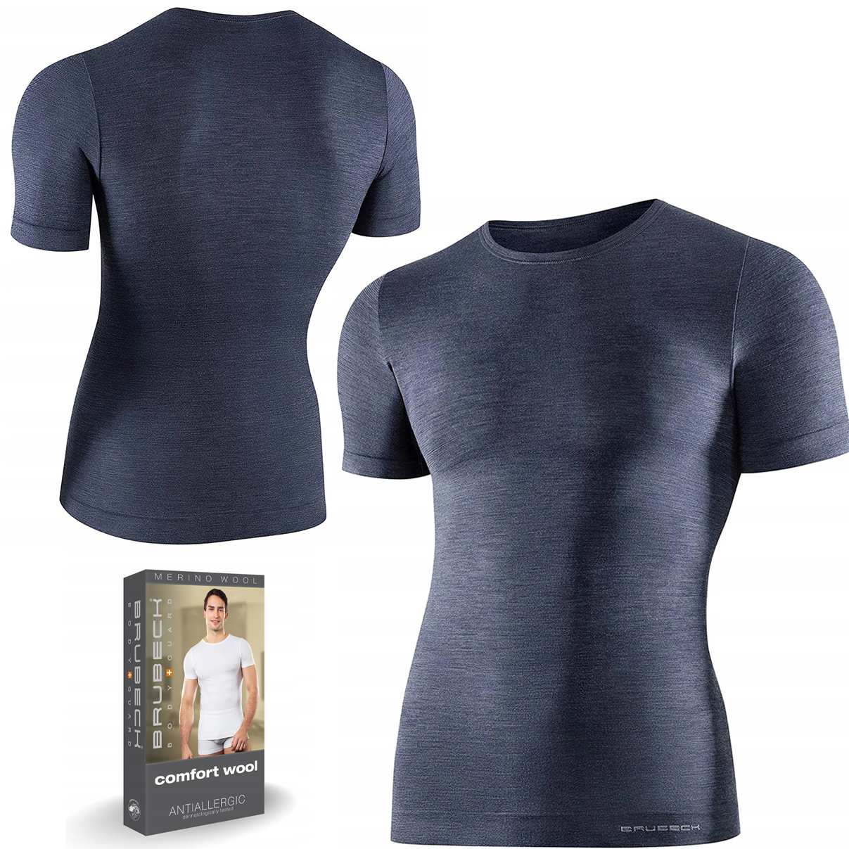 Podkoszulka Męska Brubeck Merino Termoaktywna Koszulka Wełniana L