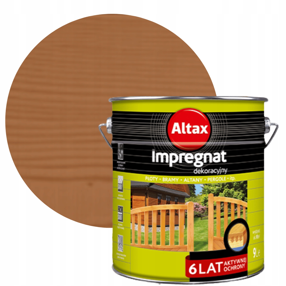 Altax Impregnat Dekoracyjny 9L Kasztan