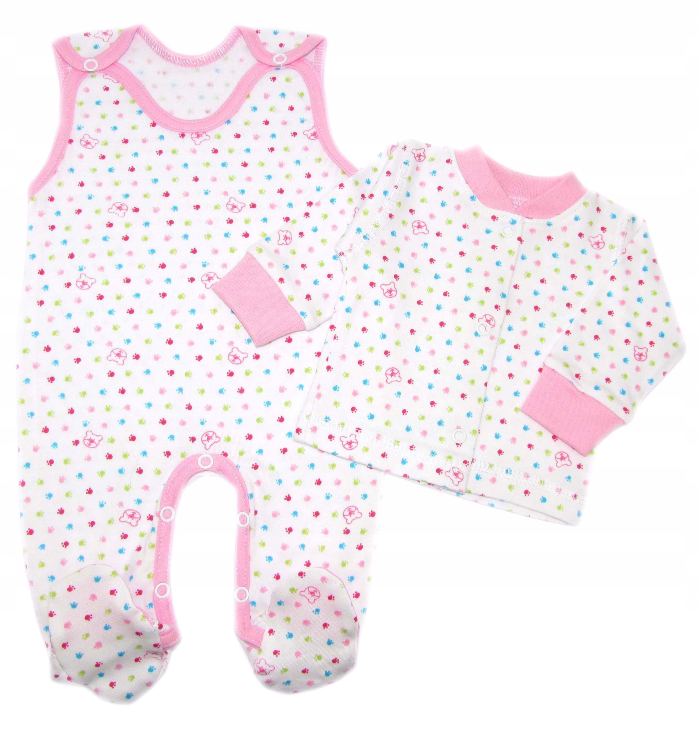 KOMPLET NIEMOWLĘCY ŚPIOCHY + KAFTANIK r.62 /6/