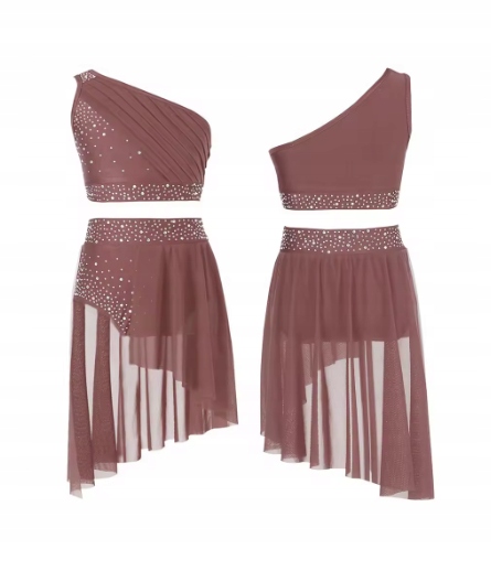 Strój Do Gimnastyki Balet Sukienka Tutu Do Tańca Mokka 146 2303