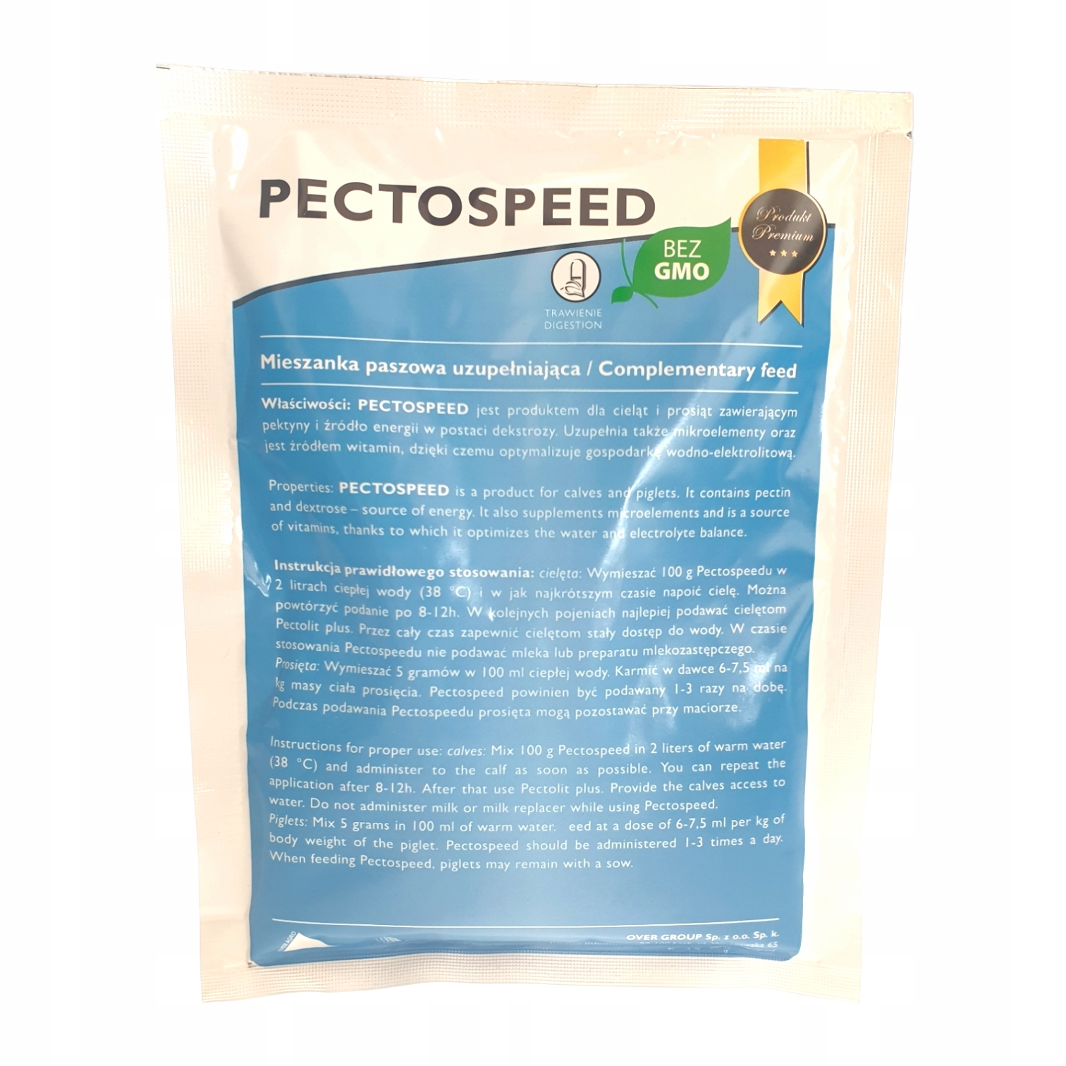 

Over Pectospeed 100g na biegunkę u cieląt prosiąt