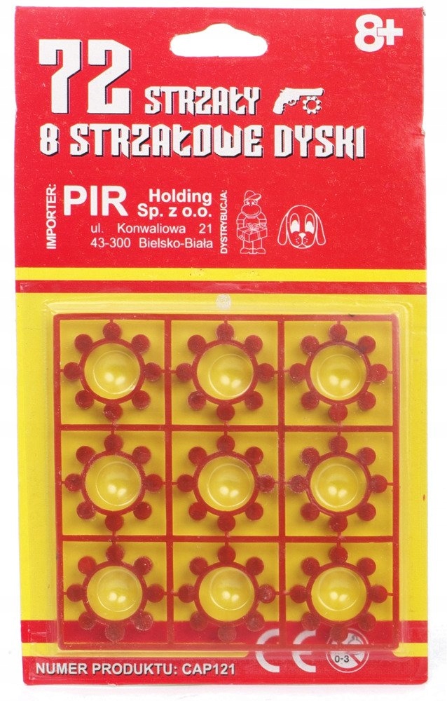 KAPISZONY SPŁONKA NABOJE DO PISTOLETU 72/8 72 szt Marka inna