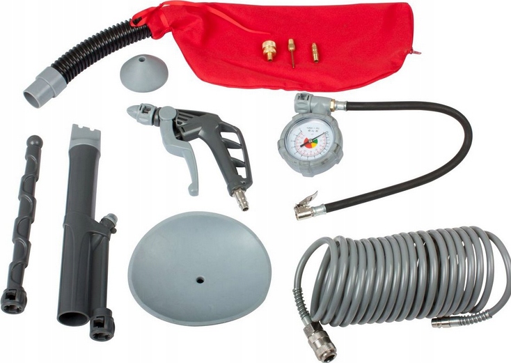 Zestaw narzędzi pneumatycznych, 9 części