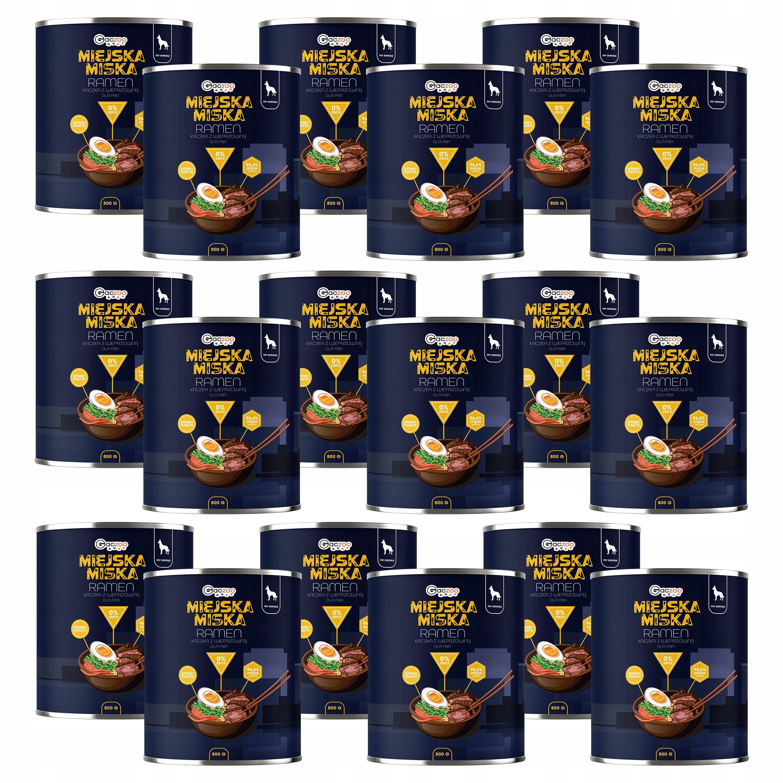 Levně Gaczoo Městská miska bezobilná krmivo pro psy Ramen 18 x 800 g